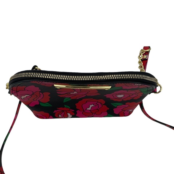 Betsey Johnson Rose Floral Gold Chain Small Purse - Picture 5 of 13